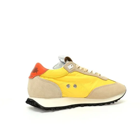 Golden Goose Orange Star Print Athletic Shoes - Picture 6 of 8